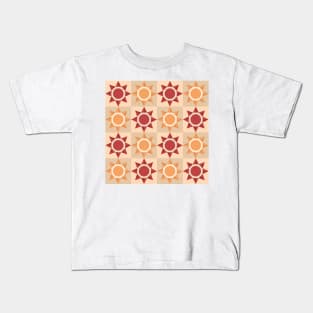 Repeating pattern with sun Kids T-Shirt